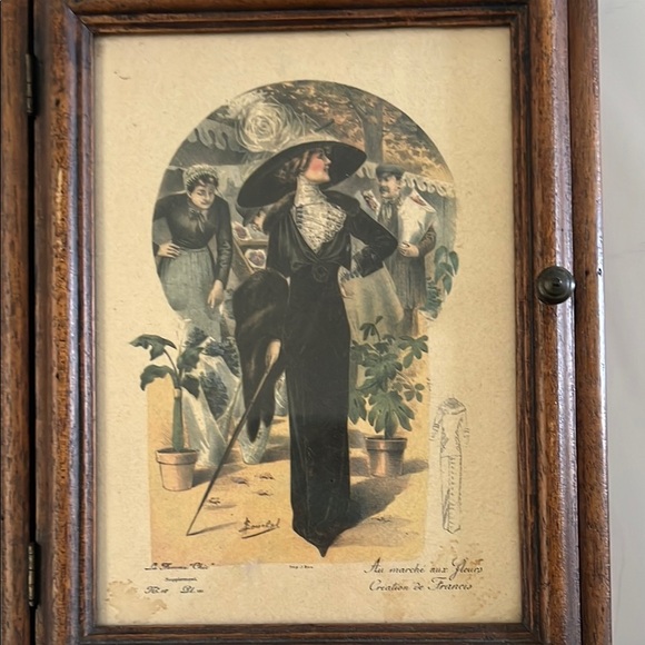 Vintage Key box with Chic Fashion Illustration - Picture 4 of 9